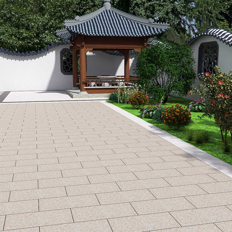 石英砖室外地砖pc仿石砖花岗岩大理石瓷砖户外广场庭院地铺石 黄金麻