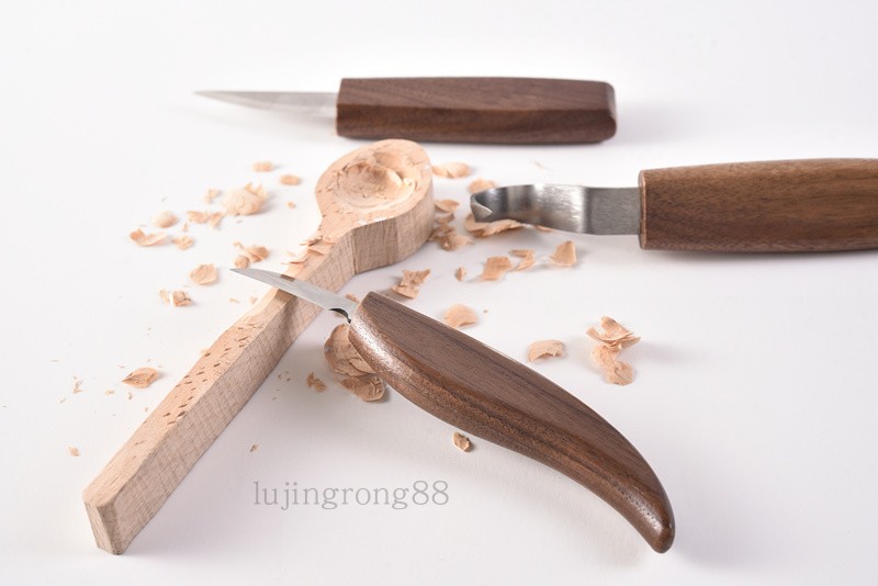 木头手工木刻刀diy修光弯刀挖勺挖盘削木刀制作工具单支 短直口(弯尾