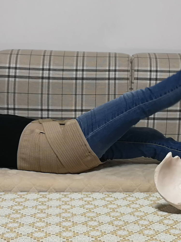 医固定带用全弹骨盆兜带 耻骨分离带坐骨 尾椎骨产后腰痛 卡其色 升级