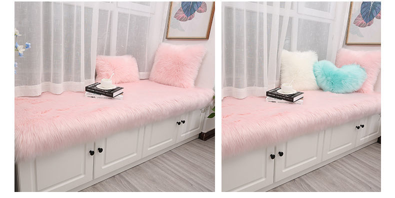 毛飘窗垫窗台垫防滑加厚榻榻米垫卧室飘窗垫子主卧阳台垫子白色80x180