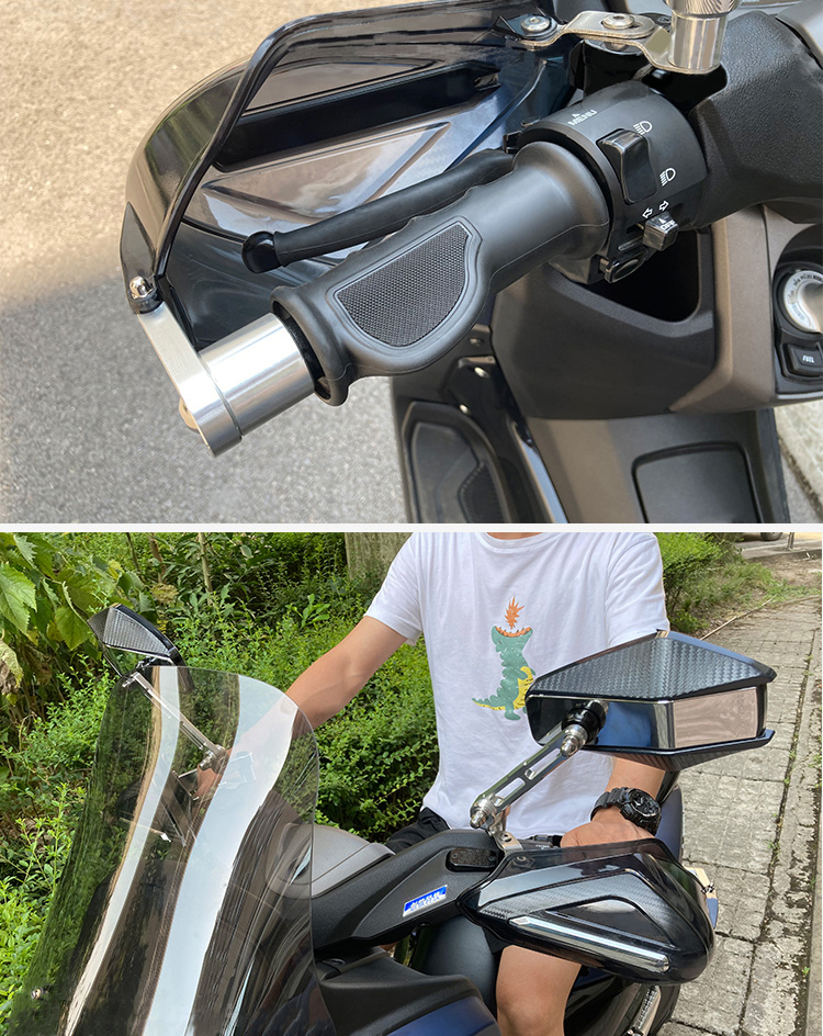 踏板摩托车护手罩uy125裂型nmax155手把挡风电动车护手改装件通用