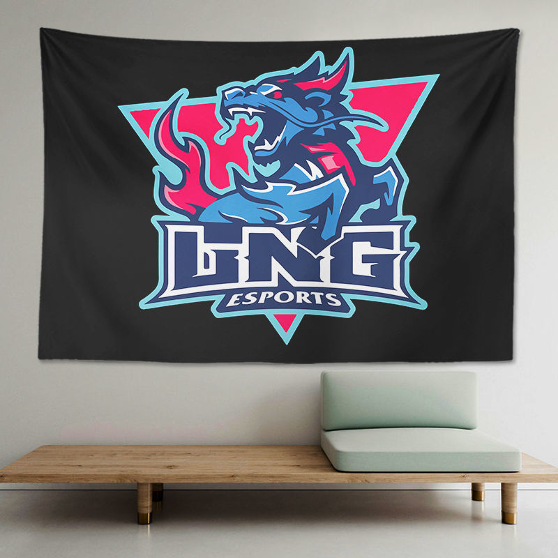 edg战旗队旗大旗edg挂布背景布lol英雄联盟队旗周边edg白小号98x68