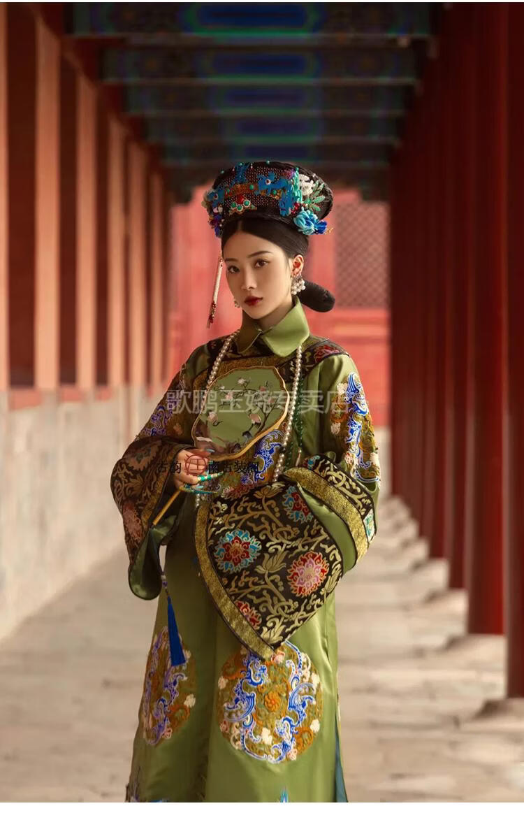 儿童清朝服装男阿哥清朝吉服故宫摄影古董衣古装演出服延禧攻略同款