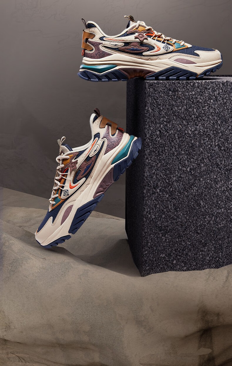 【100元券】【浔系列-宪章】鸿星尔克官方旗舰休闲鞋秋季软底防滑减震