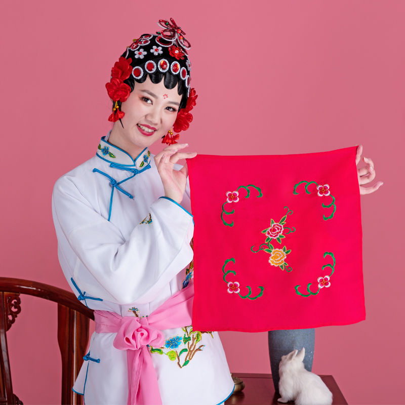 风手帕戏曲戏剧手帕绣花花旦小姐手绢京剧豫剧越剧丫鬟手绢表演传统