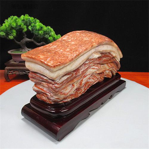 天然猪肉石摆件 精品广西猪肉石 原石 天然花纹 奇石家居摆件 乳白色