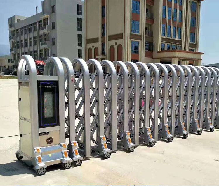 304不锈钢伸缩门电动大门学校电动门家用庭院门铝合金自动封板门 22.