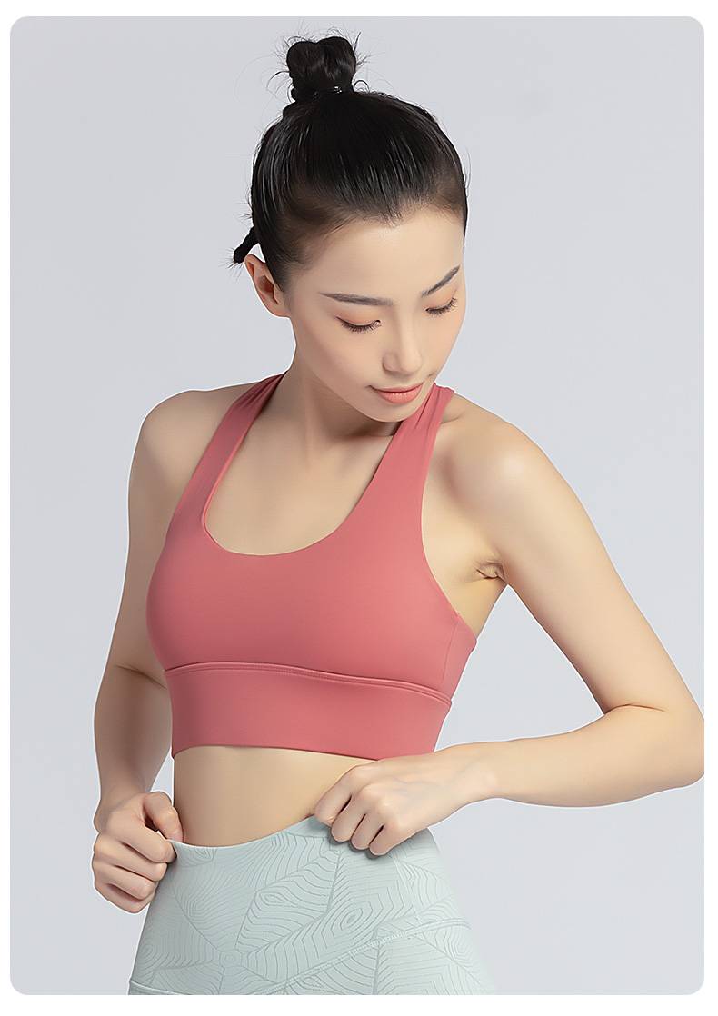 浪莎运动内衣女夏防震高强度跑步美背健身瑜伽服背心式文胸带胸垫上衣