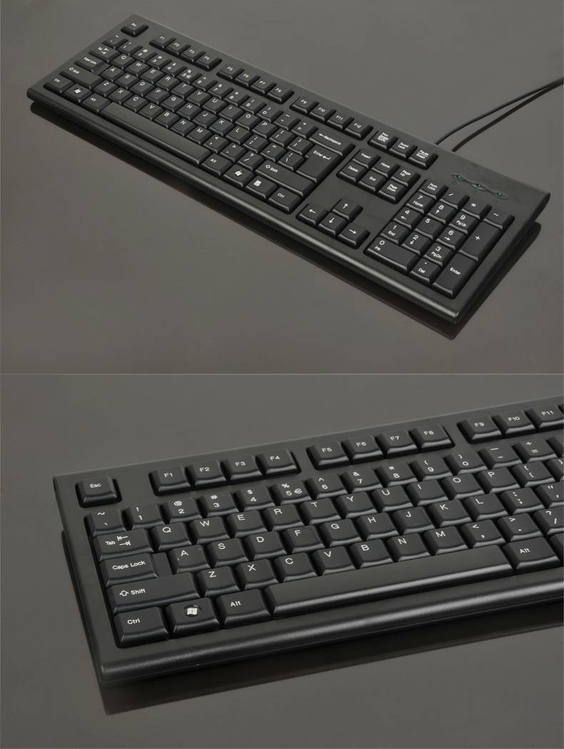 良雫双飞燕a4tech有线电脑键盘kb8台式笔记本usb外接薄膜办公防水kr85