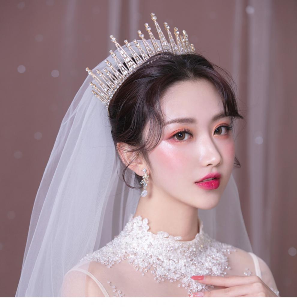 charm knife 高贵大气新娘皇冠头饰结婚白纱婚礼生日公主王冠头冠