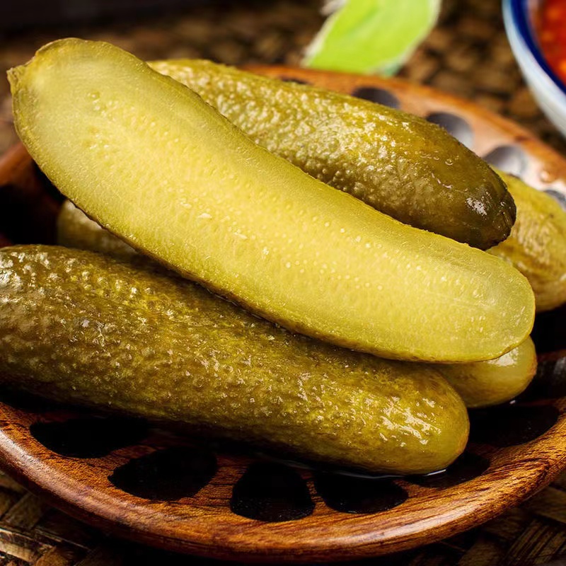 俄罗斯正宗原装酸黄瓜罐头西餐配菜汉堡泡菜网红食品即食下饭一瓶