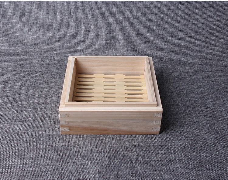 蒸屉架木 方蒸笼方形木质馒头四方小笼包子笼屉商用竹制蒸架正方形蒸