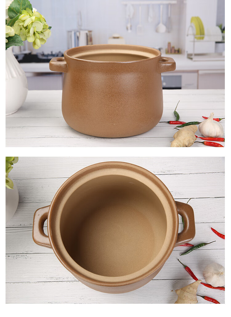 新款平定无釉老式土砂锅炖锅陶瓷煲汤家用明火燃气炖汤沙锅瓦罐无釉