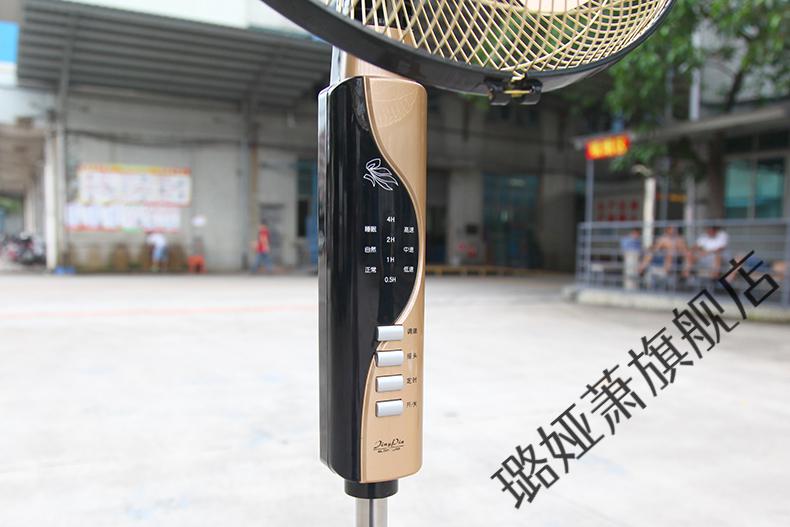 冠凌电风扇立式家用16寸18寸大风量铁叶遥控款纯铜电机落地扇18寸黑色