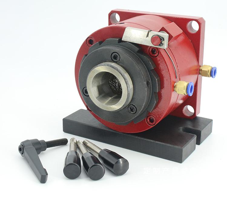 气动分度夹座车床钻床打孔攻牙机夹具旋转仪表车夹头3等分4铣床20型夹