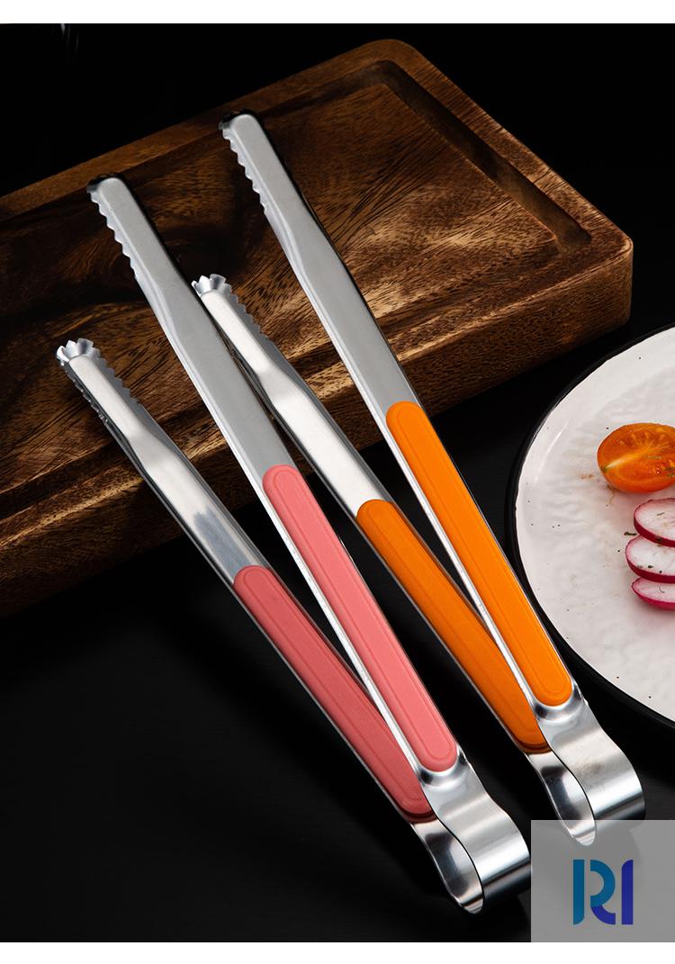 分餐夹子韩式烤肉夹子不锈钢烧烤夹牛排夹自助餐烤肉夹加长多用途食品