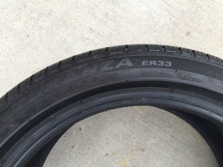 普利司通防爆轮胎22545r17凯迪拉克atsl原配轮胎宝马3系z4黑色22555