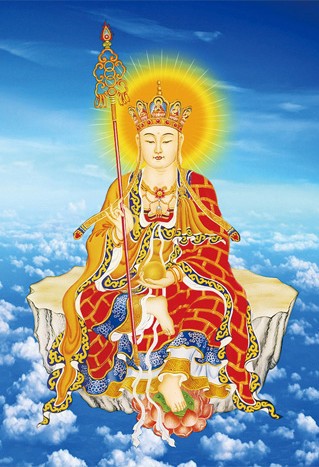 结缘南无地藏王菩萨佛像挂画 佛教用品画像pet材质高清3d立体 090 50*