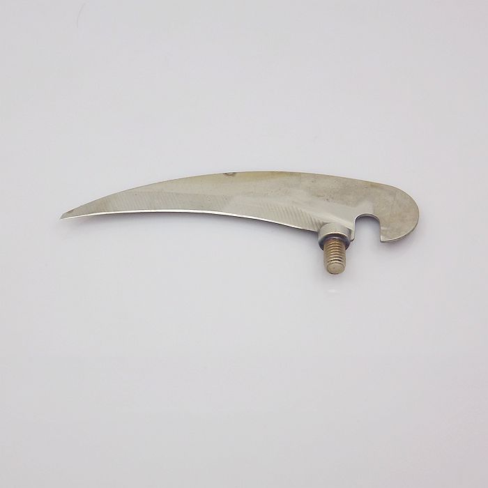 新款中国凹槽刀片水弯刀便携小镰刀钓鱼割草刀渔具抄网杆配件 可换