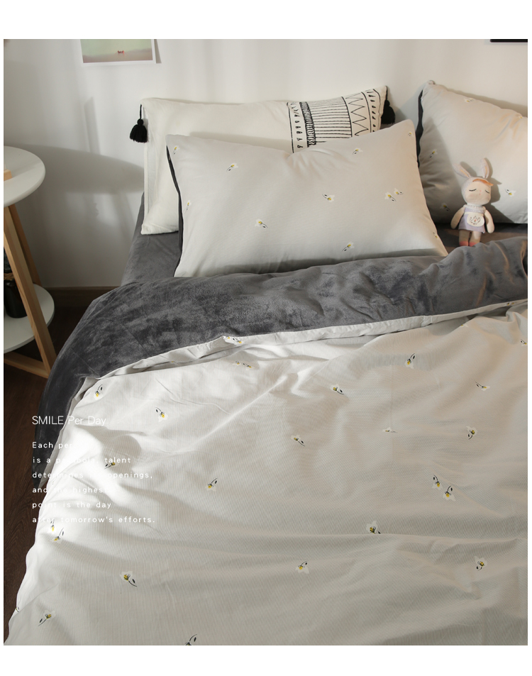 2022新款牛奶棉四件套冬季冬季牛奶绒珊瑚绒水晶绒床单全棉加绒被套床