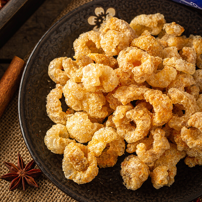 香脆即食生酮饮食小吃休闲食猪肉炸50g麻辣味猪皮