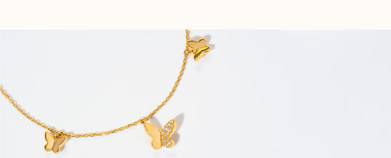 blue nile le papillon系列蝴蝶钻石手链时尚饰品18k黄金女 现货 18k
