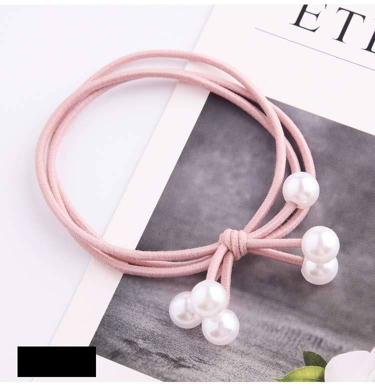头绳女珍珠发圈小皮筋扎头发小清新头饰打结可爱珍珠5件套
