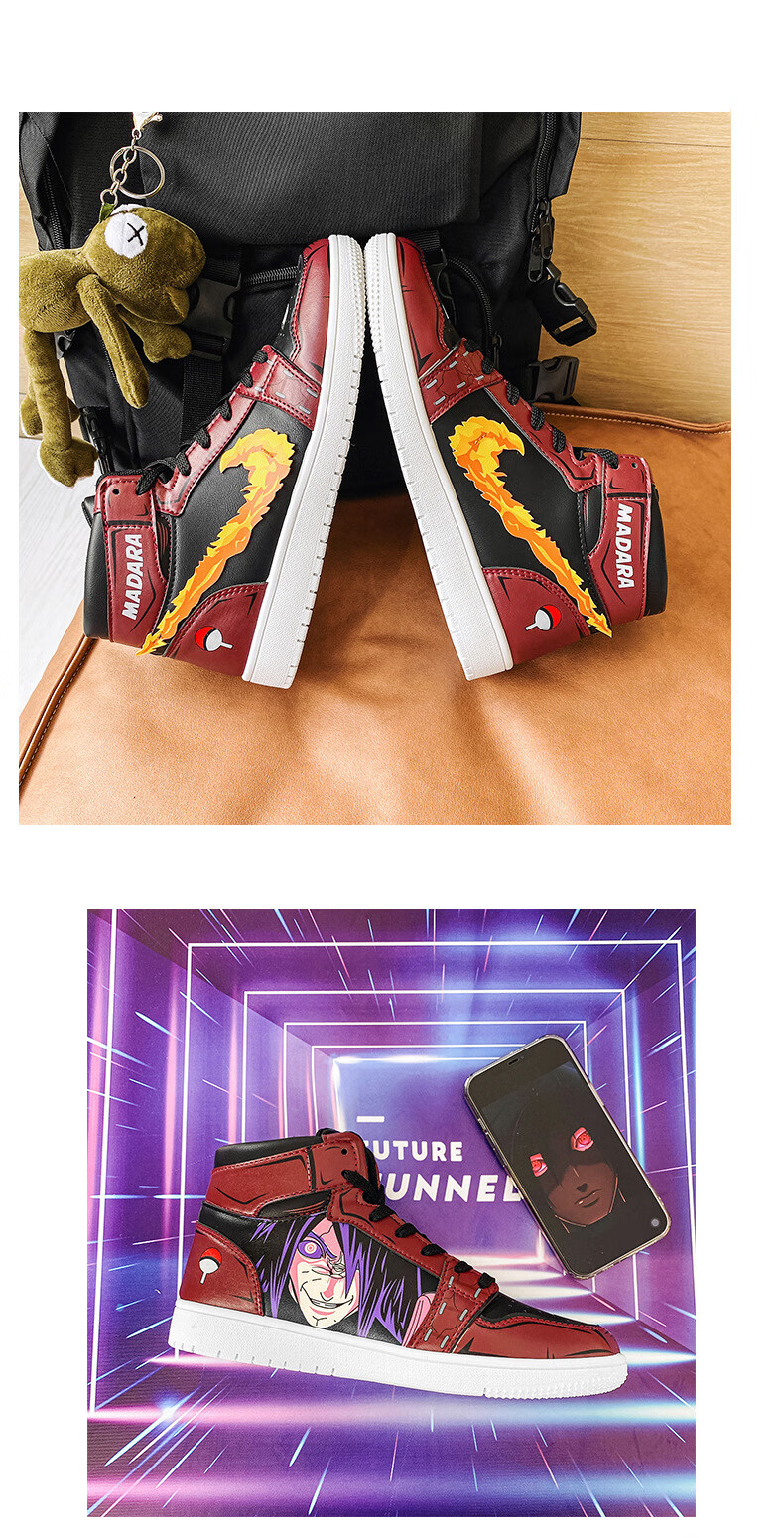 耐克nike动漫联名火影忍者aj宇智波斑仙人模式青少年学生空军一号高帮