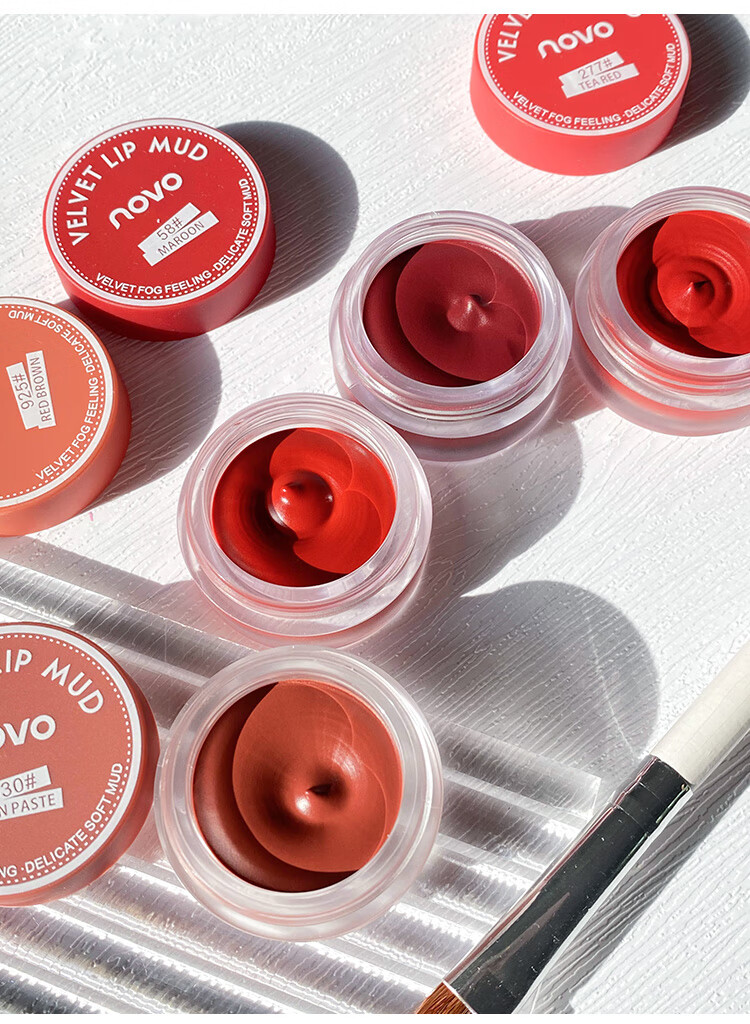 蘑菇格格美妆店novo灌装唇泥素颜学生款雾面哑光夏天唇釉女 925