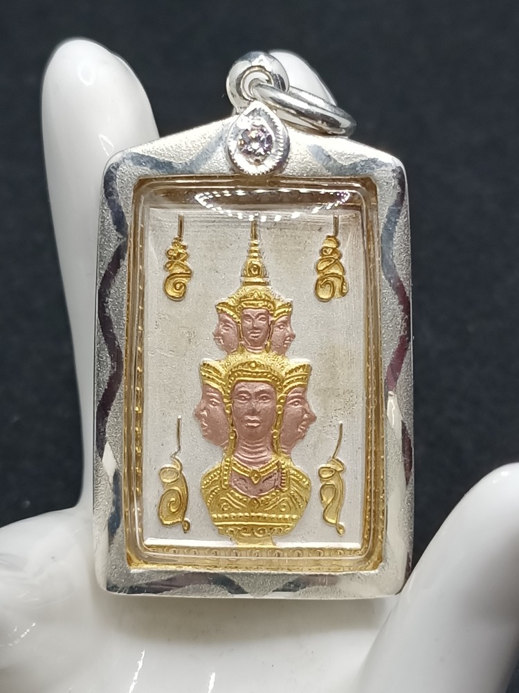 顶妃泰国佛牌龙婆龙耐2550泽度金包壳带s鉴定卡银壳带卡