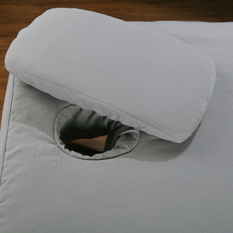 简约纯色美容床罩四件套美容院按摩理疗推拿洗头专用床罩床套小潘 白色 【四件套185X70圆头头】