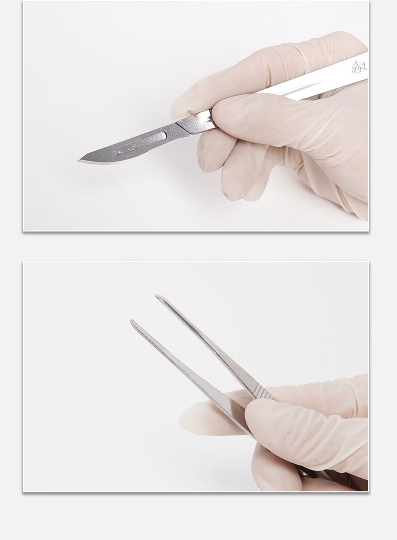 医学生外科练习缝合器械包手术工具口腔清创套装持针器线皮肤模型6