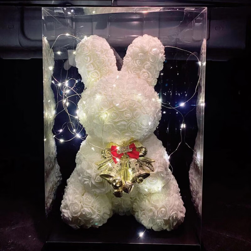 肖战同款roseonly【520情人礼物】玫瑰永生花兔子网红玫瑰花兔礼盒