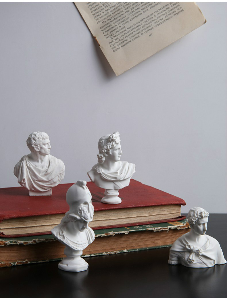 大卫人头石膏雕塑摆件北欧ins风素描迷你小石膏像创意桌面装饰品迷你