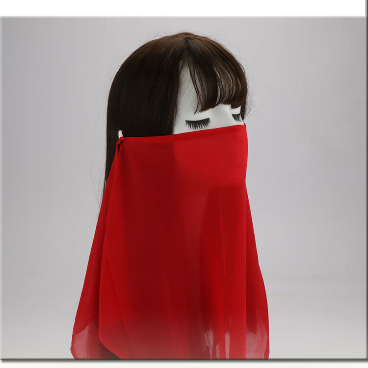 范世提面纱古风汉服古代古风面纱遮脸半透飘逸舞蹈表演头饰古装配饰面