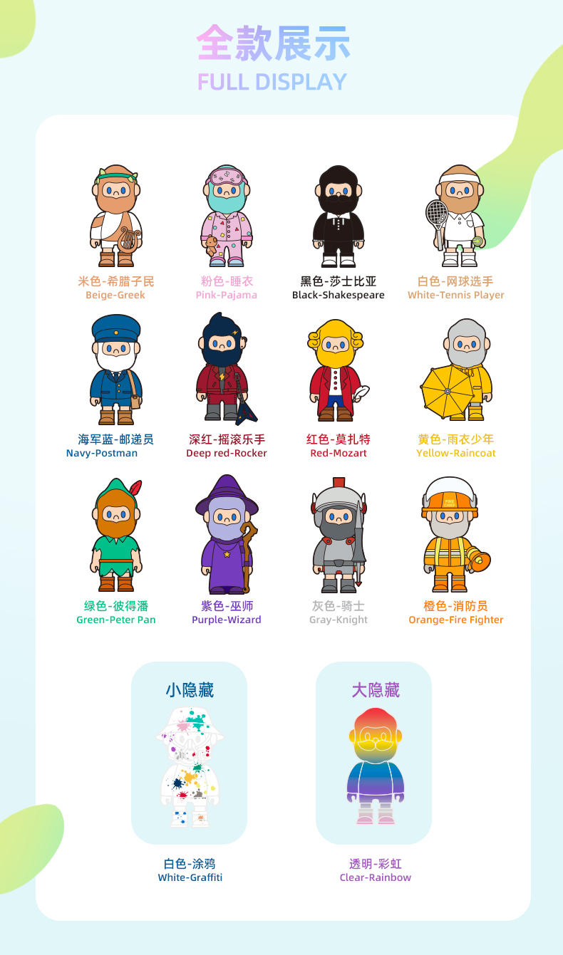 迪士尼 寻找独角兽farmer bob色彩系列金属徽章盲盒胸针彩虹礼物男友