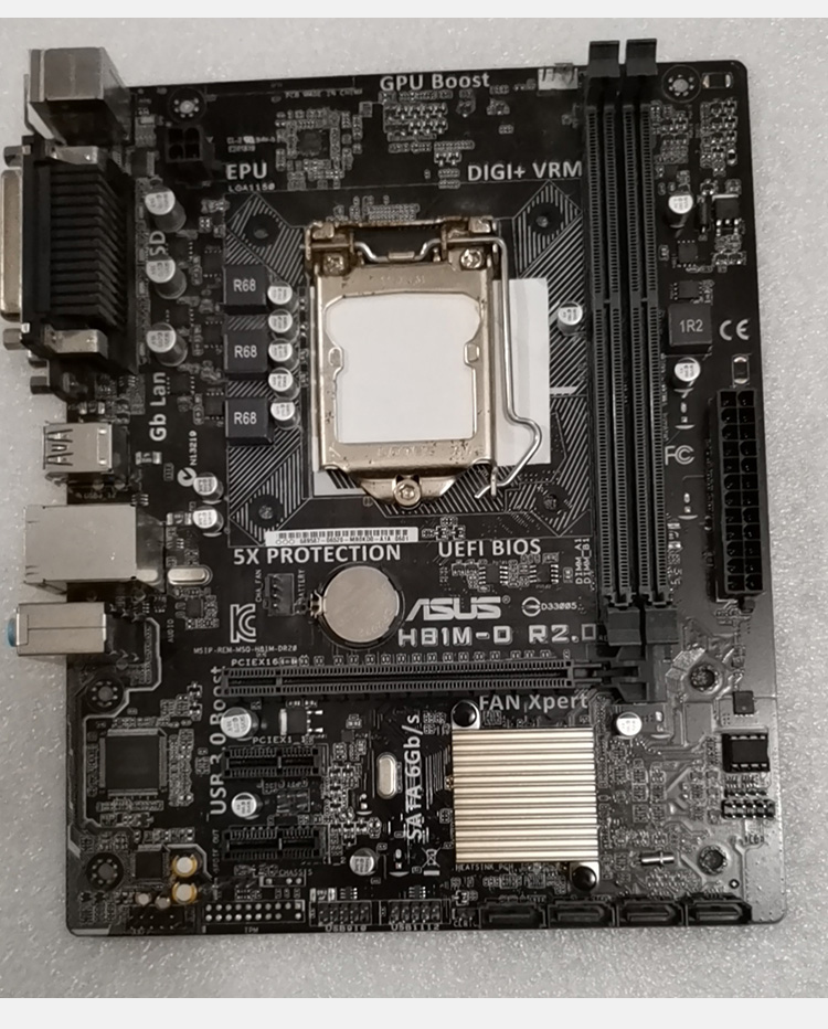 华硕h81mkcder20plusddr3集显1150主板b85z87z97浅黄色