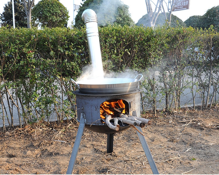 柴火灶农村家用柴火炉户外猛火炉便携钢板室内做饭锅台节能野营炉标准