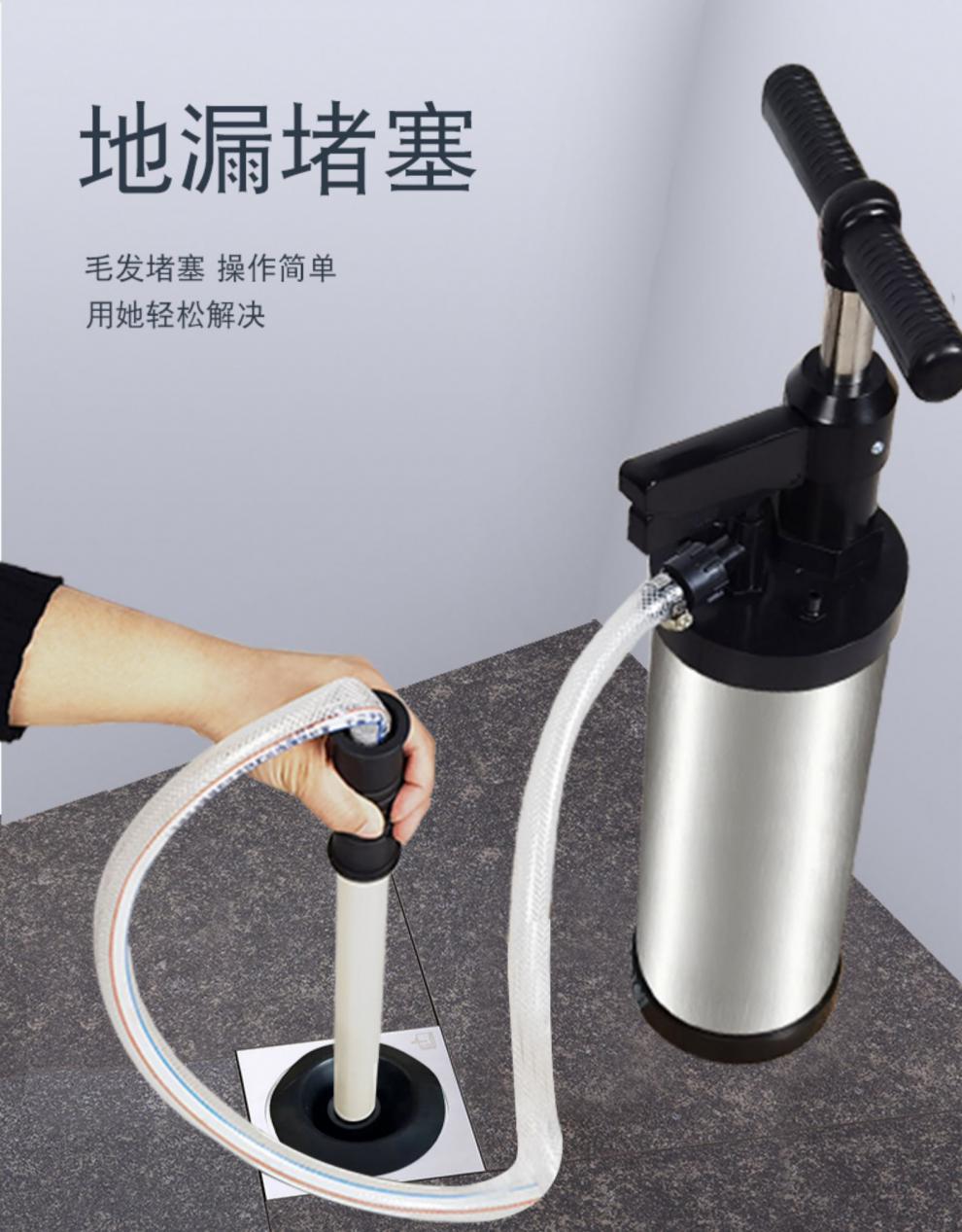 2022新款管道疏通器高压一炮通套装高压一炮通下水道疏通神器捅马桶吸