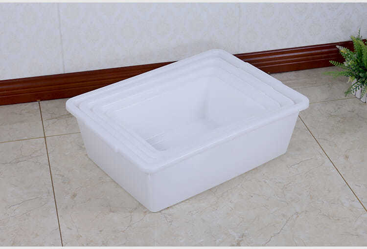 特大号超厚长方形塑料方盆水槽洗菜盆饭店餐具收纳盆食品级 6号白色