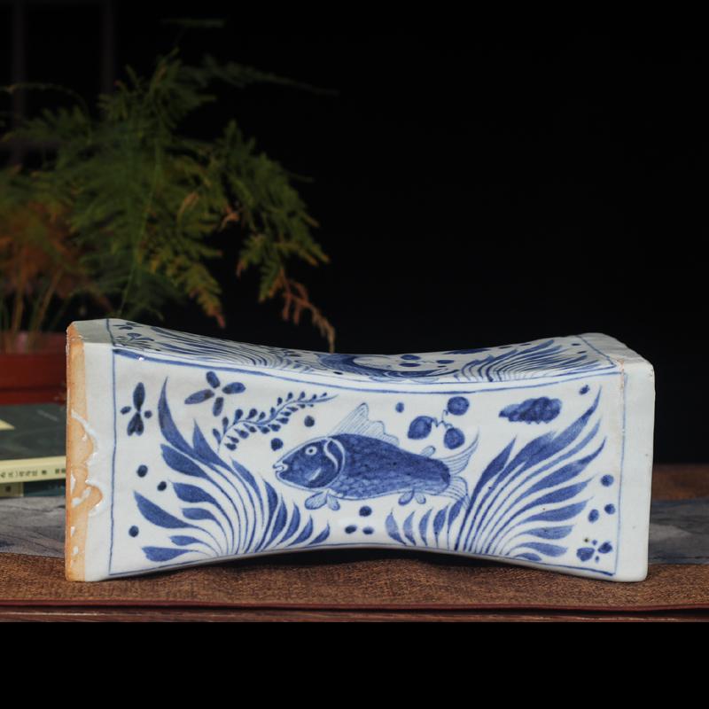 瓷器青花枕头 开膛上升仿古枕 绿色款【图片 价格 品牌 报价】-京东