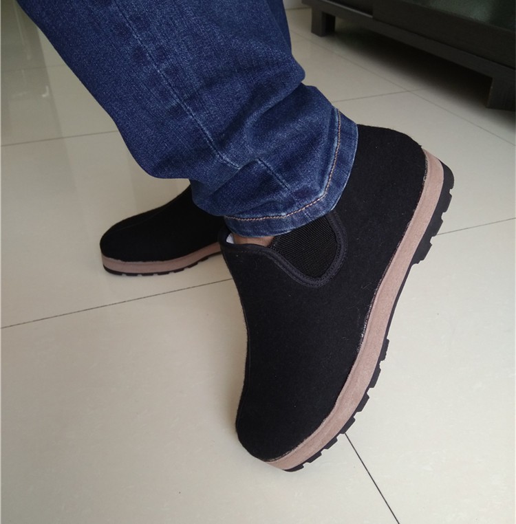 老头棉鞋保温鞋男东北老头鞋棉鞋男加绒加厚高帮鞋中老年保暖棉鞋呢子