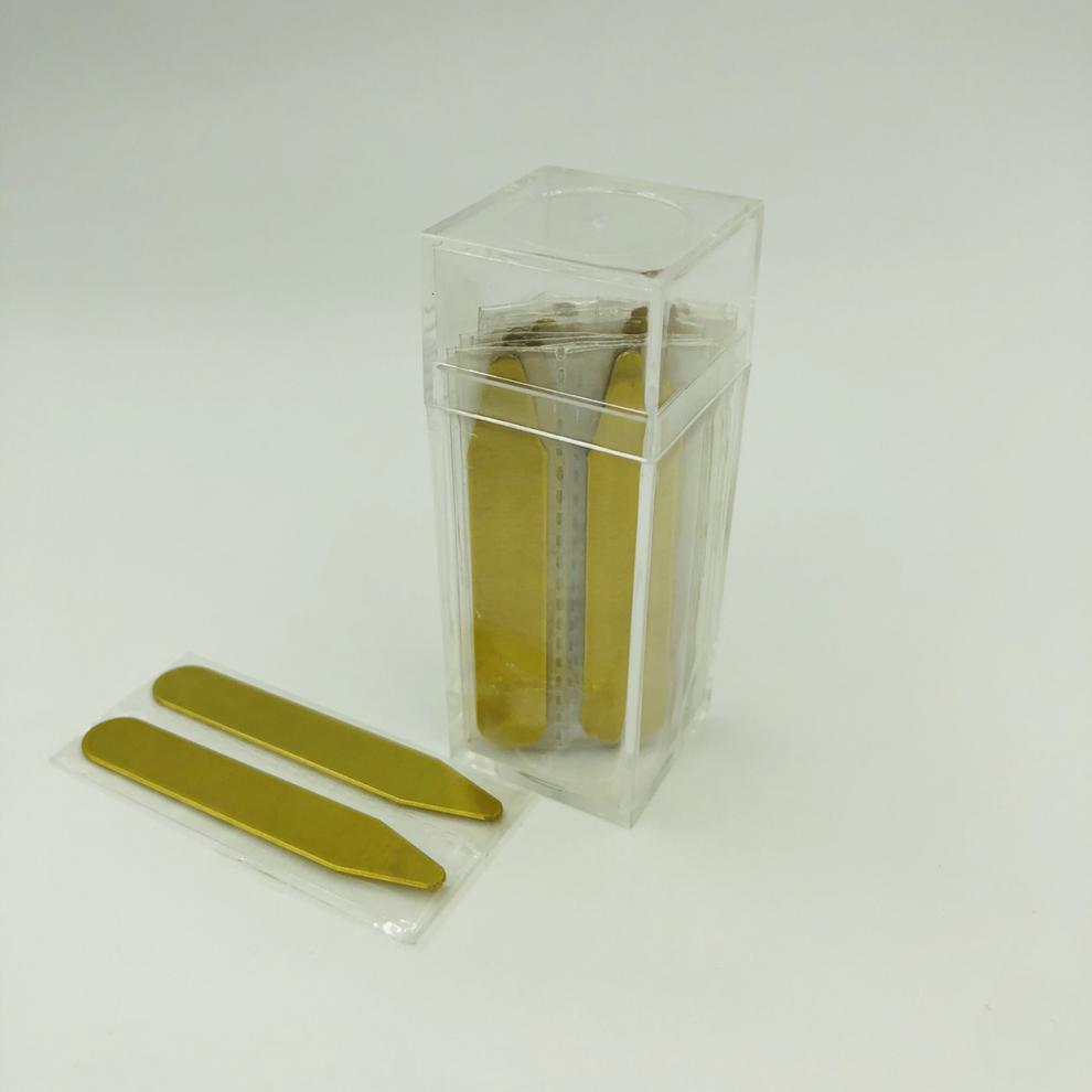 新品衬衣领撑片镜面不锈钢领角片男士衬衫衣领撑领尖定型可弯曲盒装20