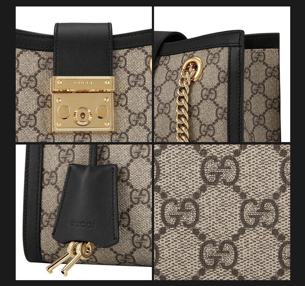 gucci古驰padlock系列小号经典gg印花人造帆布肩背包单肩包女包498156