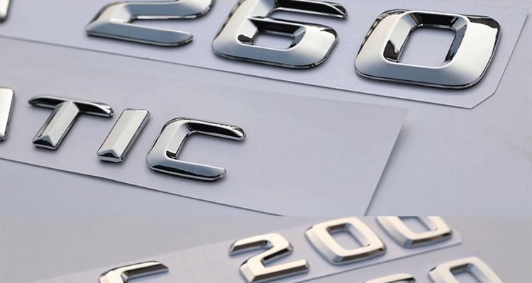 适用于专用于奔驰字标e300lc200ls400lgle400glc260车标后尾标车贴
