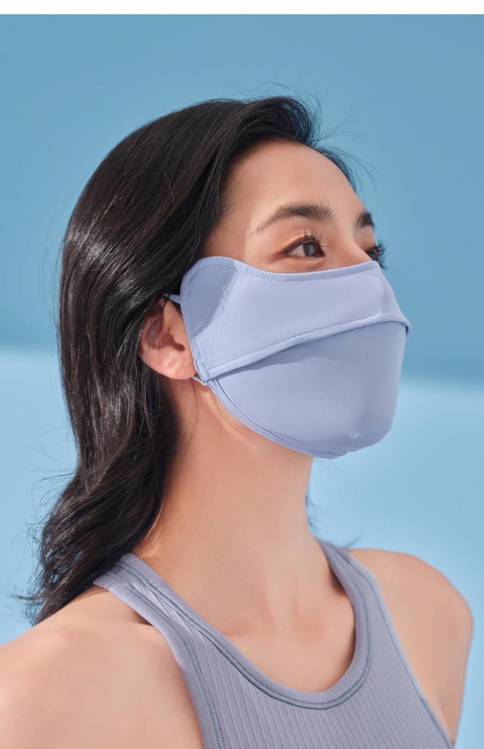 伯希和防晒口罩女3d立体护眼角透气脸罩冰丝防尘防护遮阳全脸面罩经典