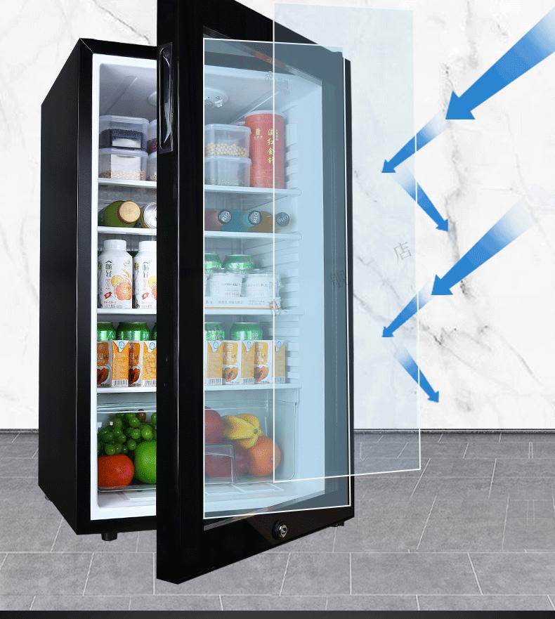 优束智能留样柜食品饮料冷柜小冰箱小型家用商用冷藏保鲜展示柜带锁