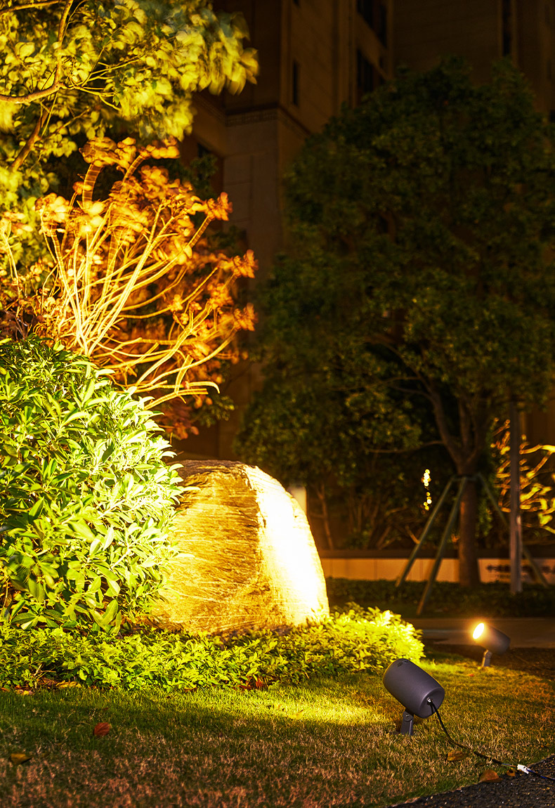 景观绿化灯花园别墅射树灯室外亮强光照树灯市电款三体投射灯30w暖光