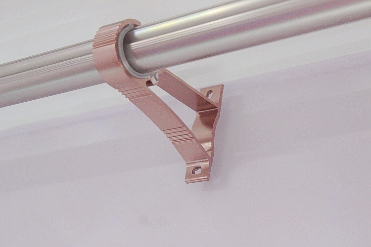 窗帘架子罗马杆顶装倒挂支架双托侧装通用座28管托架固定器竿挂钩 深