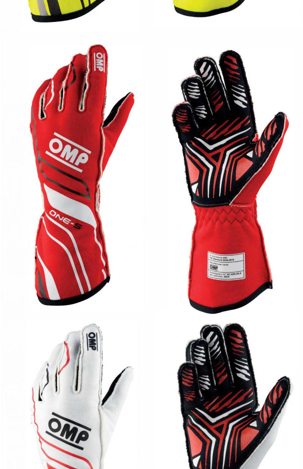 赛车阻燃手套 omp one-s fia认证 赛车手套 阻燃防滑 外缝线设计 r红